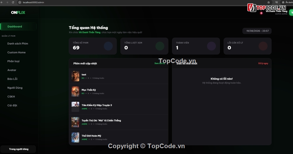 onifix,Source Code Xem Phim,Web xem phim,Larravel,source code nextjs,Code web